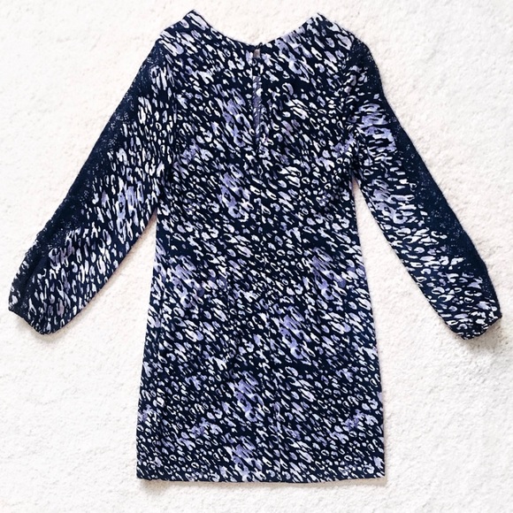 Animal Print Long Sleeve Shift Dress - Picture 2 of 6